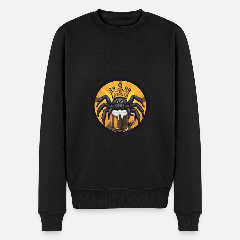 Tarantula Bier - Männer Premium Bio Pullover - Schwarz