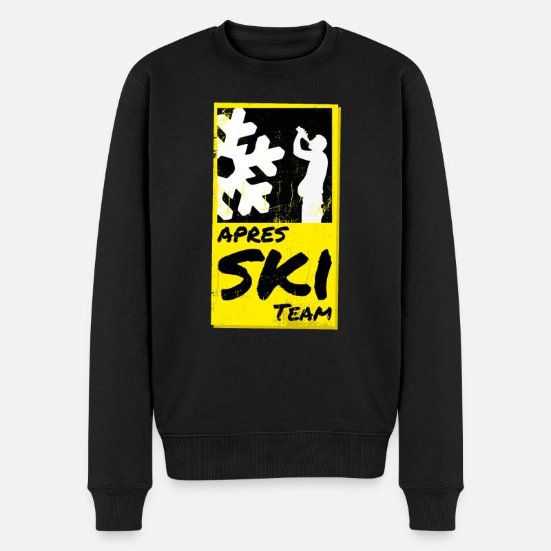 Équipe d’après-ski noir jaune - Pull Premium bio Homme - noir