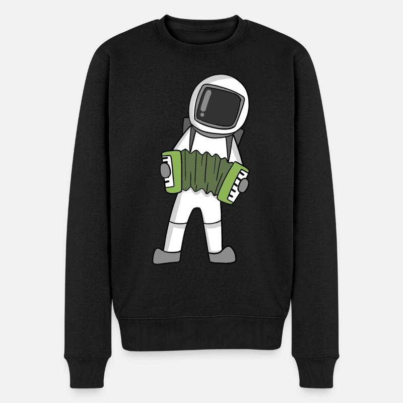 Astronaut - Männer Premium Bio Pullover - Schwarz