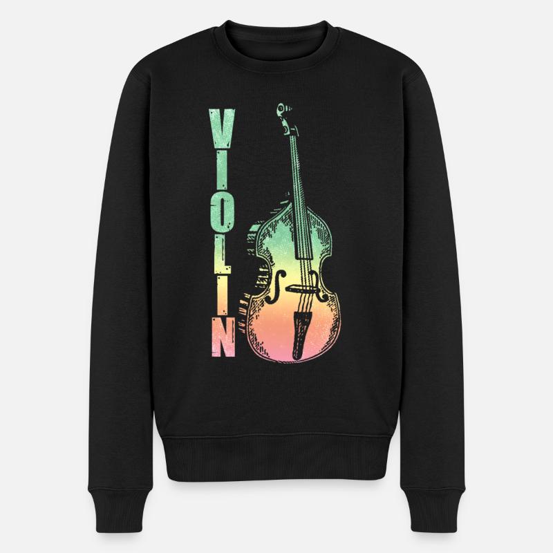 Violine Geige Instrument - Männer Premium Bio Pullover - Schwarz