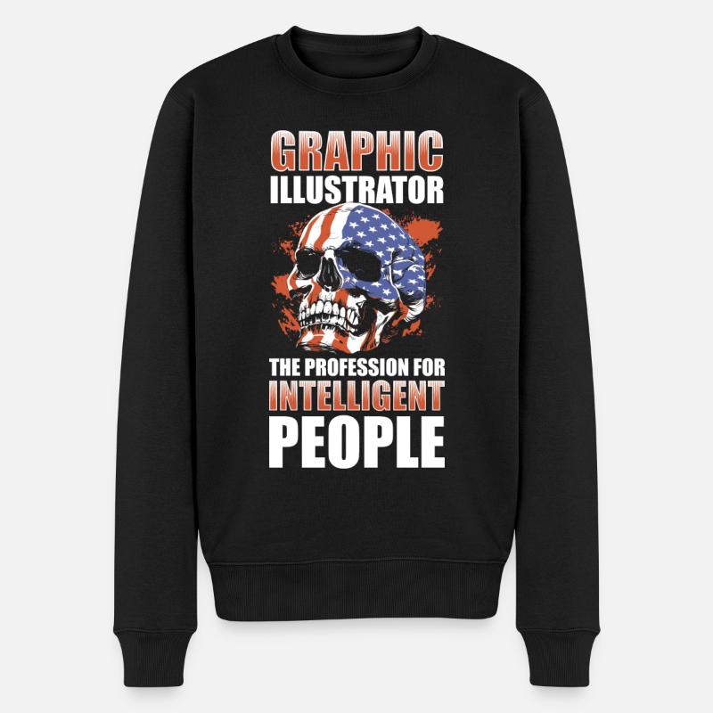 Illustrateur Dessinateur Graphiste Artiste - Pull Premium bio Homme - noir