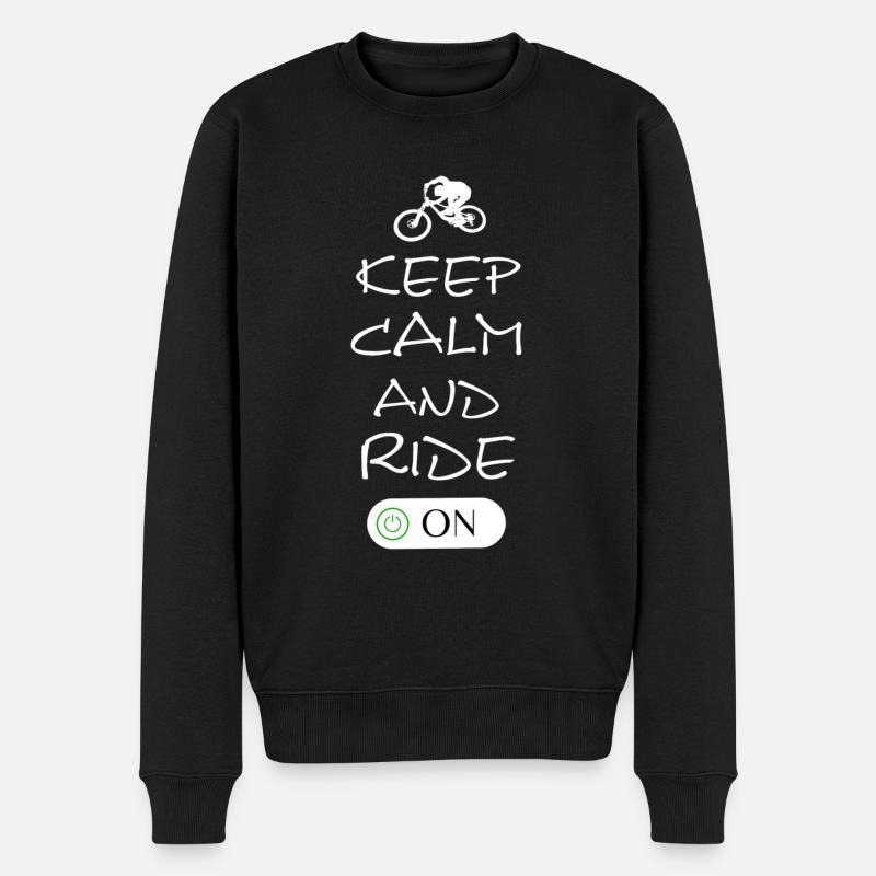 biken - Männer Premium Bio Pullover - Schwarz