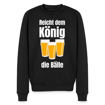 beerpong - Männer Premium Bio Pullover - Schwarz - Vorne - Nico (187cm)