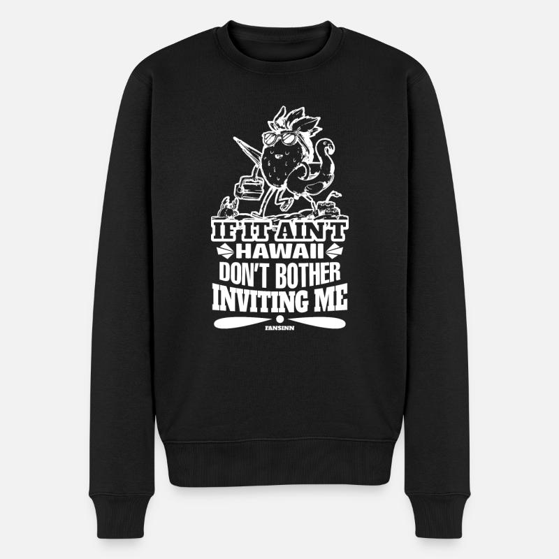 Hawaii - Männer Premium Bio Pullover - Schwarz