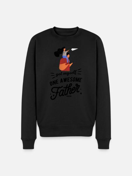 Père Enfant Fille Fille - Pull Premium bio Homme - noir
