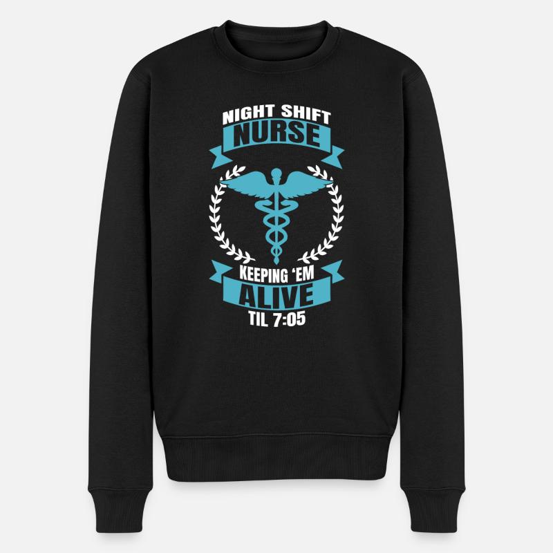 Nachtschwester Infirmière de nuit Krankenschwester - Pull Premium bio Homme - noir