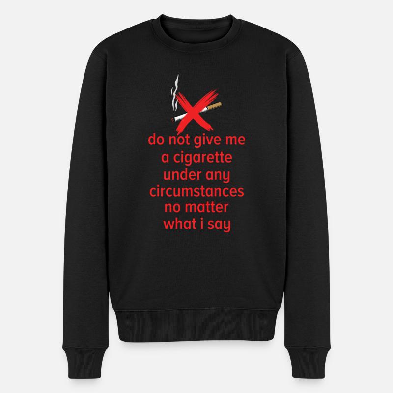 Cadeau exfumeur sans fumée non-fumeur - Pull Premium bio Homme - noir