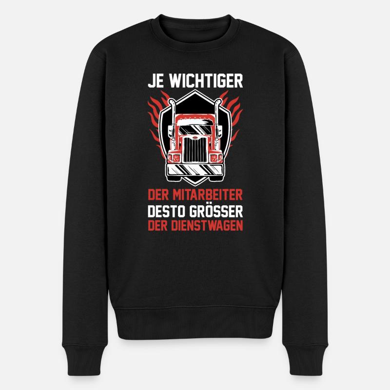 LKW Fahrer Fernfahrer Lastkraftwagen Trucker - Männer Premium Bio Pullover - Schwarz