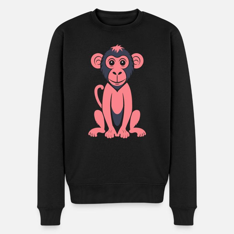 Singe babouin - Pull Premium bio Homme - noir