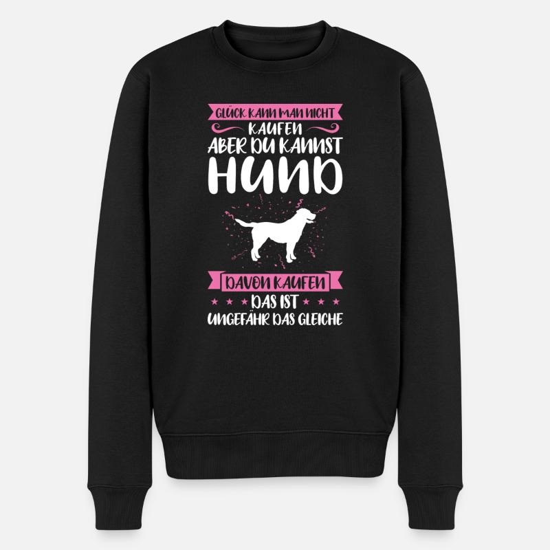 Hund Haustier Hundeliebhaber Geschenk - Männer Premium Bio Pullover - Schwarz