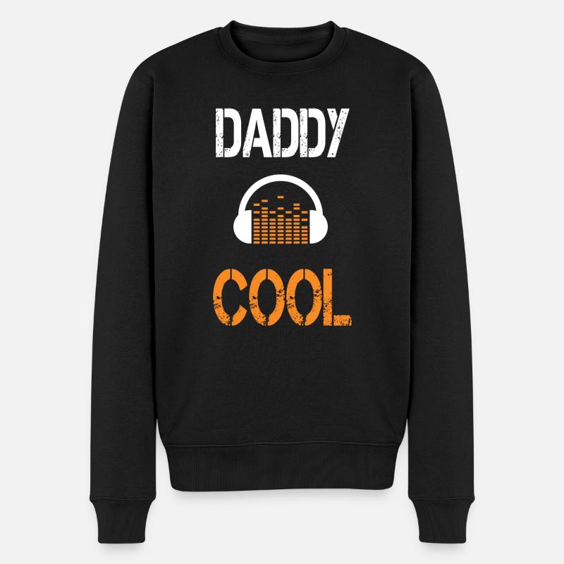 Daddy cool - Männer Premium Bio Pullover - Schwarz