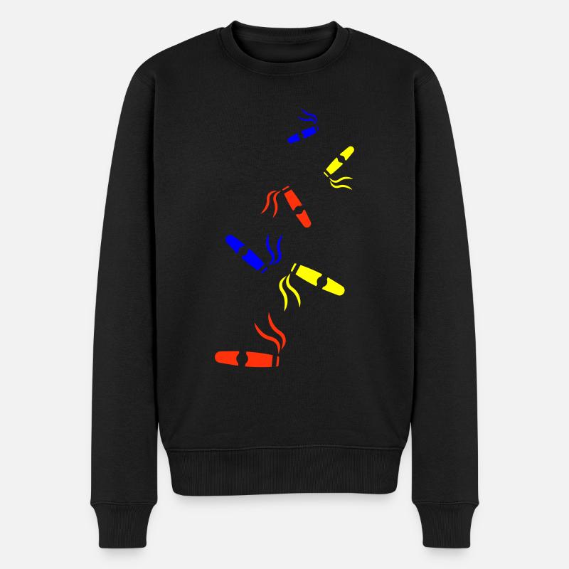 Zigarre Symbol - Männer Premium Bio Pullover - Schwarz