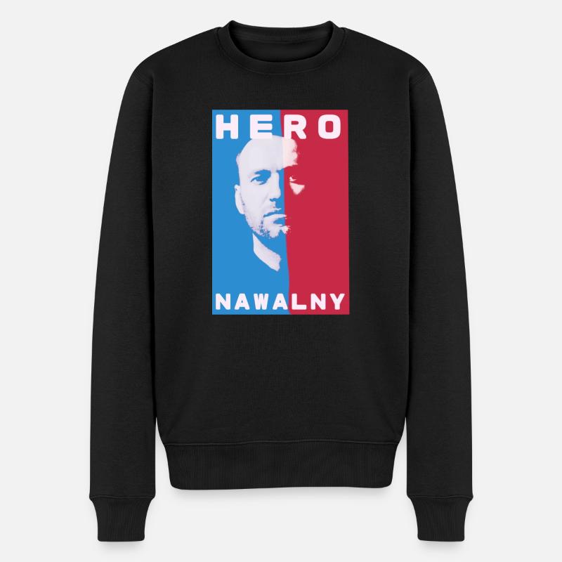 héros, Russie, rip, Alexei Navalny,Navalny - Pull Premium bio Homme - noir