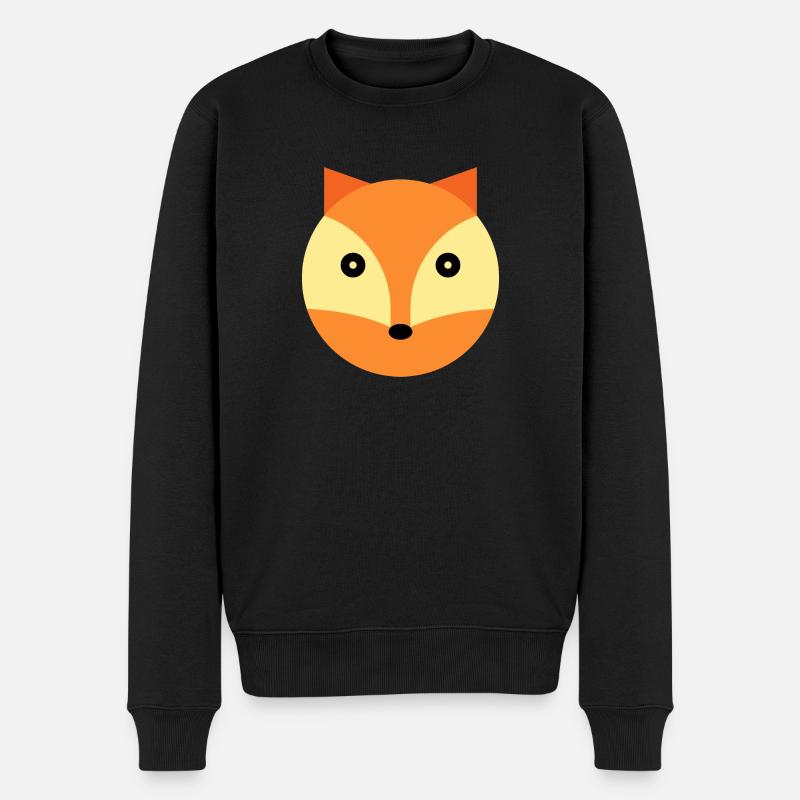 Fuchs - Männer Premium Bio Pullover - Schwarz