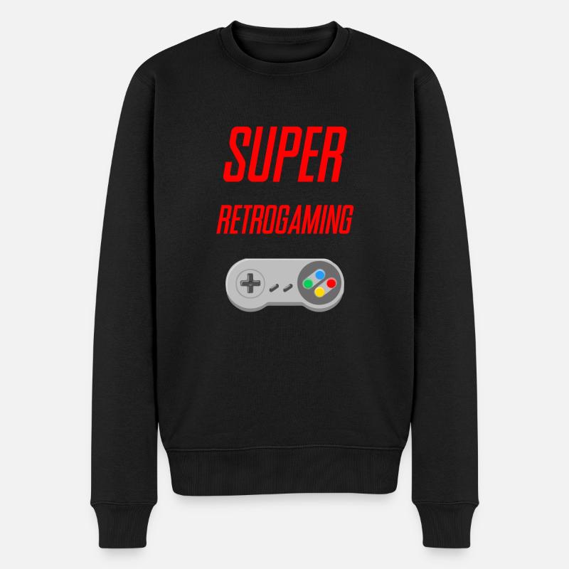 SUPER RETROGAMING - Pull Premium bio Homme - noir