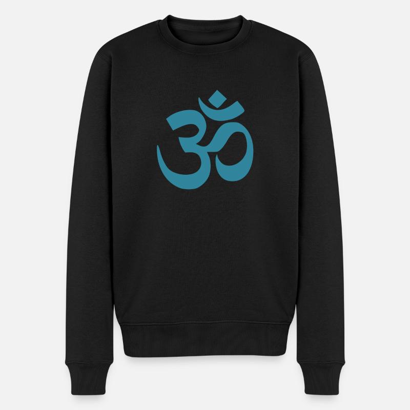 om Aquamarine - Pull Premium bio Homme - noir