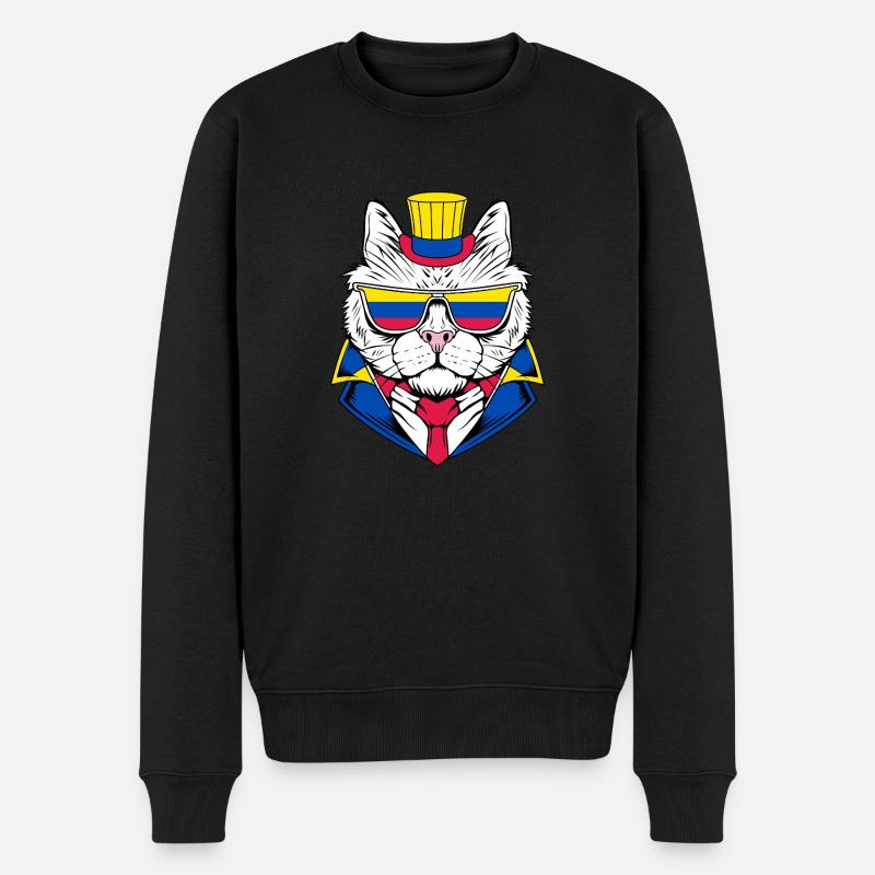 Kolumbien - Männer Premium Bio Pullover - Schwarz