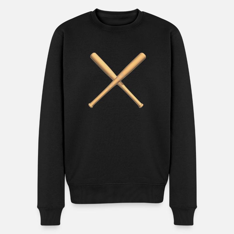 Baseball Schläger - Männer Premium Bio Pullover - Schwarz