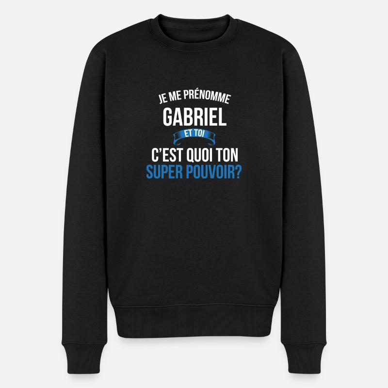 Gabriel super pouvoir homme - Pull Premium bio Homme - noir