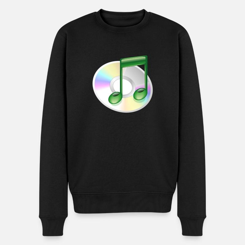 CD Musik - Männer Premium Bio Pullover - Schwarz