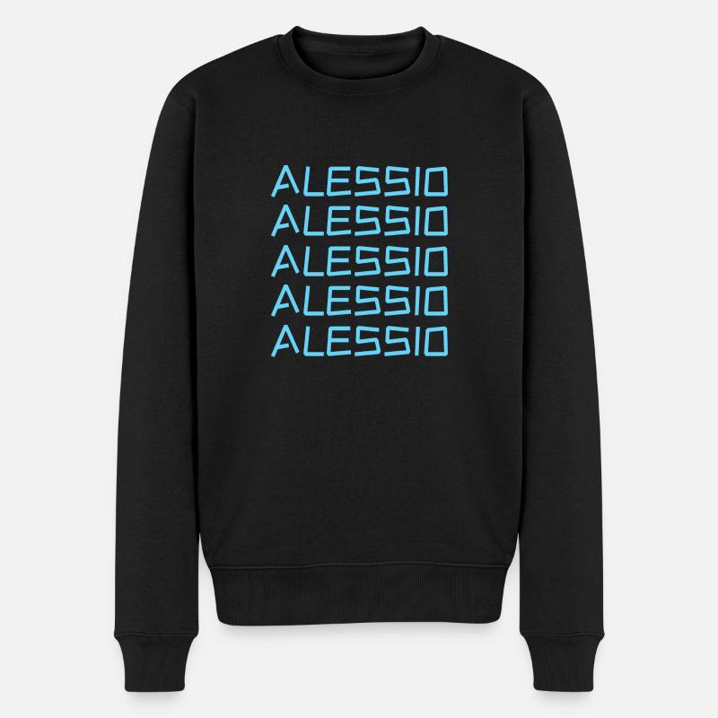 Alessio als Vorname - Männer Premium Bio Pullover - Schwarz