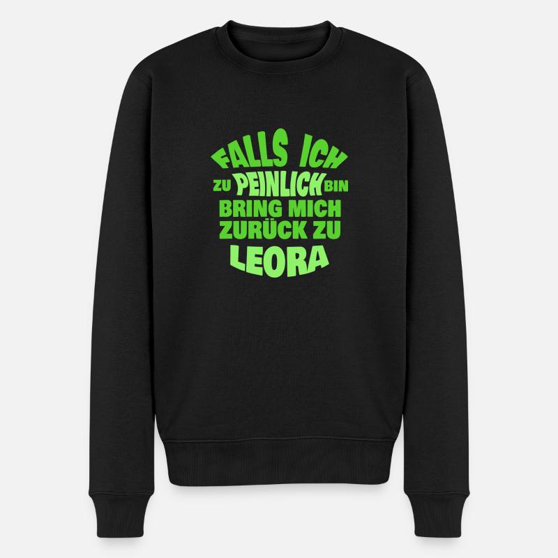 Geschenk für Leora - Männer Premium Bio Pullover - Schwarz