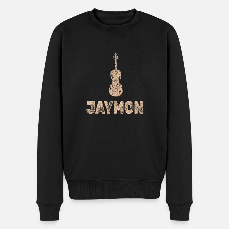 Bratsche Jaymon - Männer Premium Bio Pullover - Schwarz