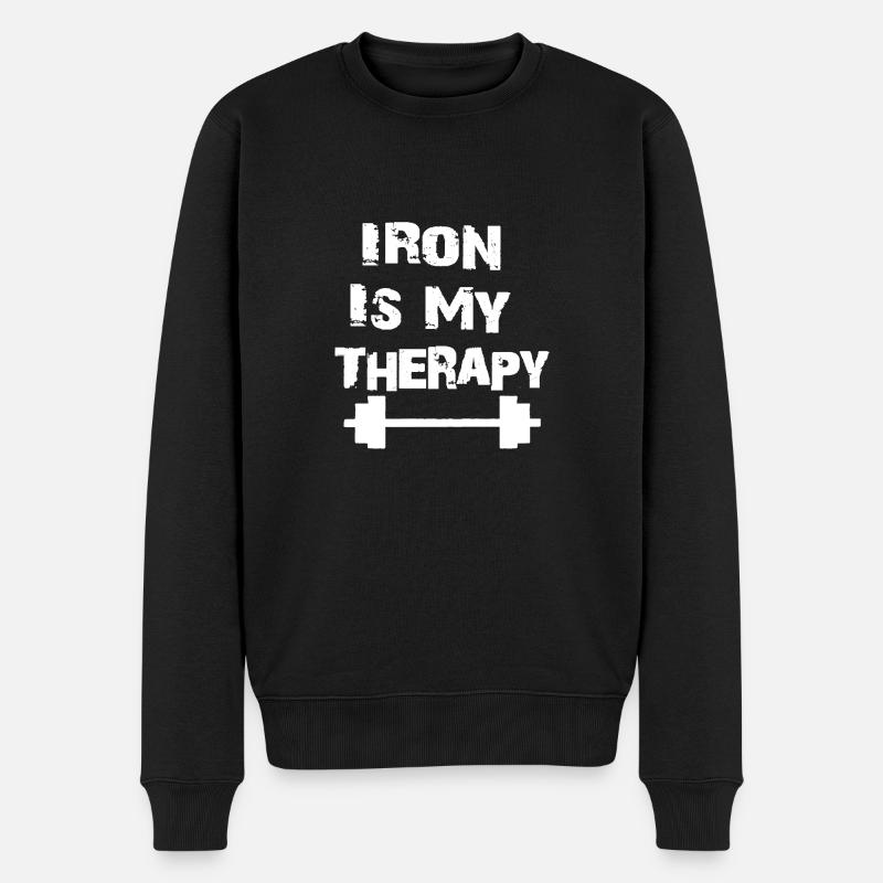 Iron Is My Therapy - Pull Premium bio Homme - noir