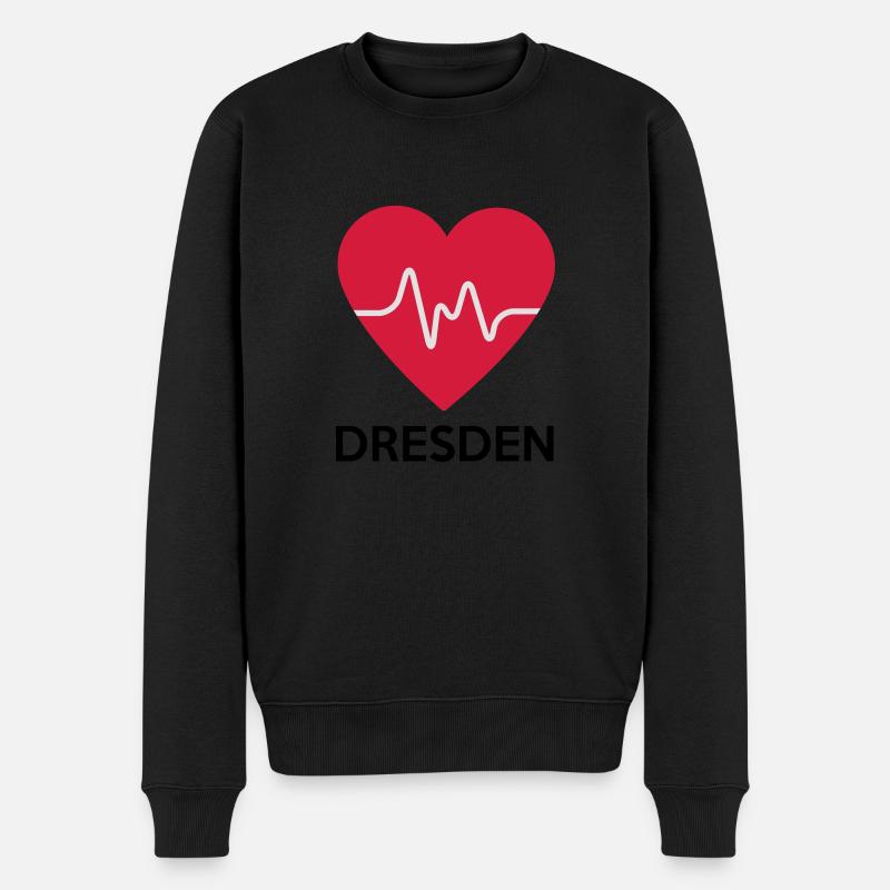 coeur Dresde - Pull Premium bio Homme - noir