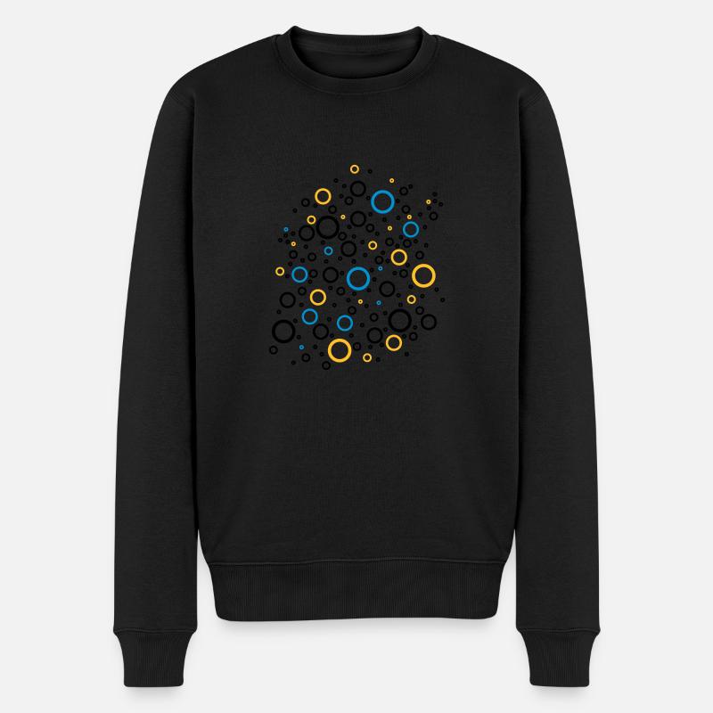Colour Bubbles - Männer Premium Bio Pullover - Schwarz