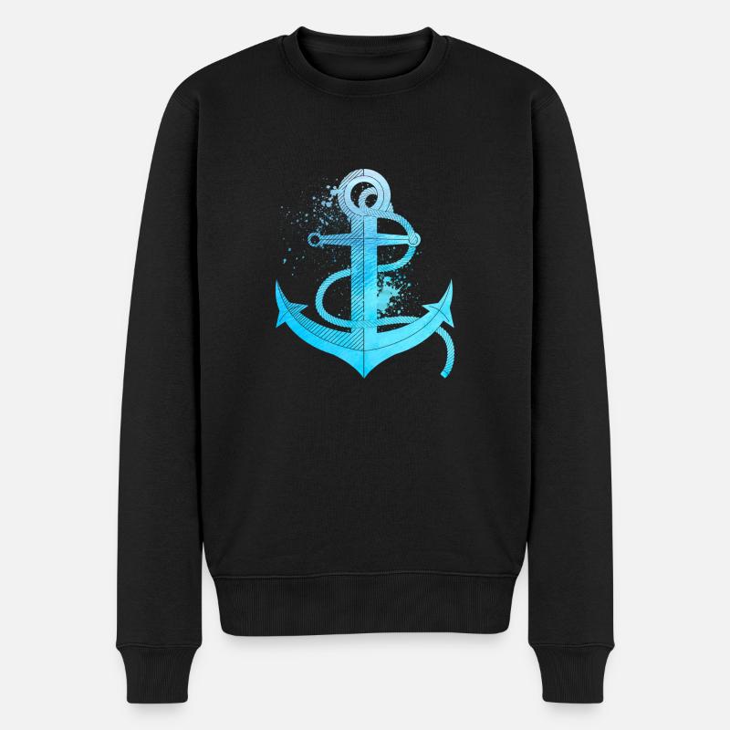 ancre - Pull Premium bio Homme - noir