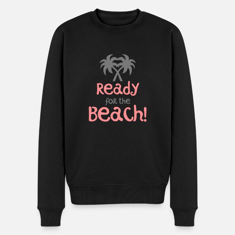 Strand - Männer Premium Bio Pullover - Schwarz