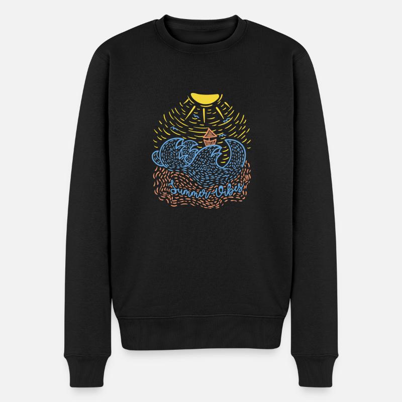 Vibrations d'été - Pull Premium bio Homme - noir