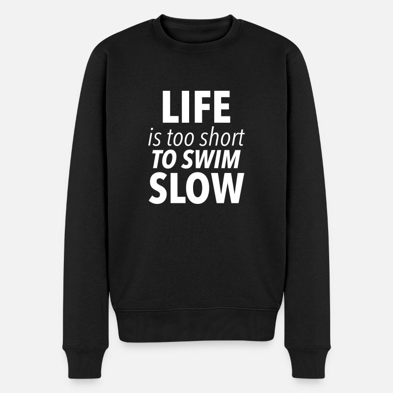 Schwimmen - Männer Premium Bio Pullover - Schwarz