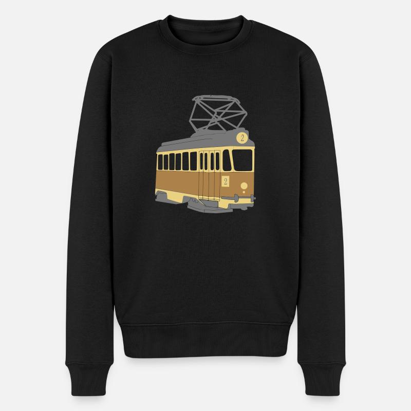 Turku Straßenbahn - Männer Premium Bio Pullover - Schwarz
