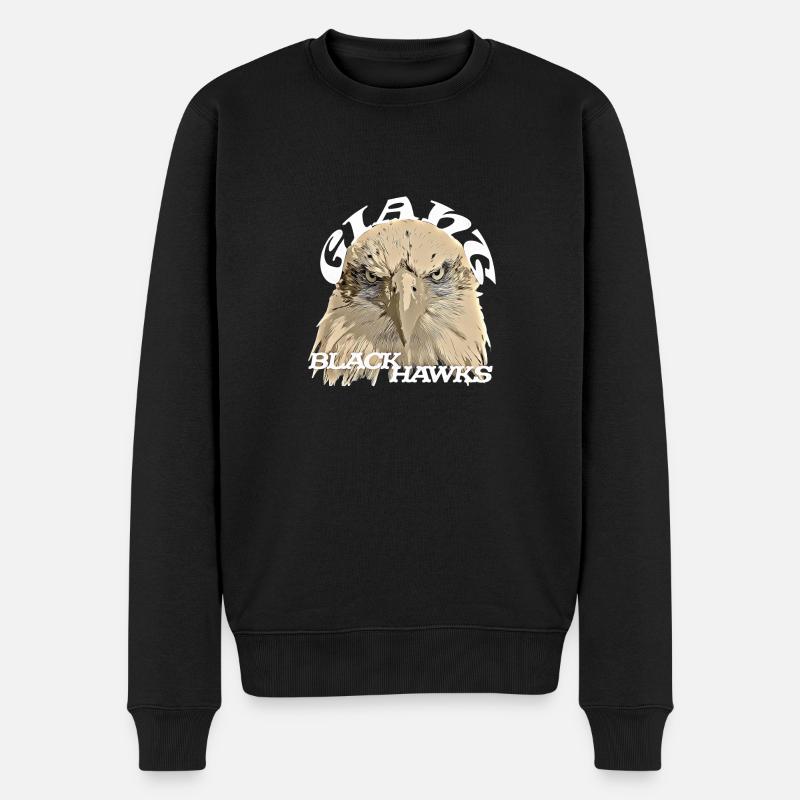 Giant Hawk - Männer Premium Bio Pullover - Schwarz