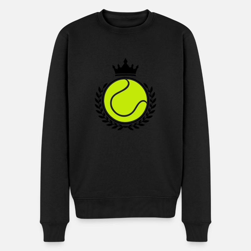 tennis symbol - Männer Premium Bio Pullover - Schwarz