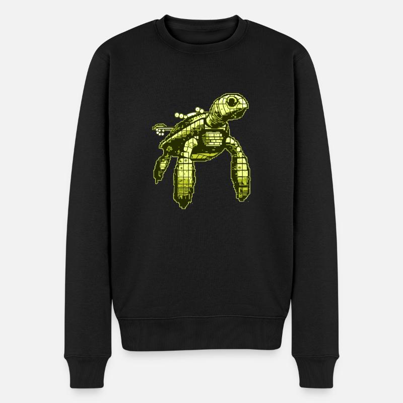 Jeu vidéo 8 Bit Turtle - Pull Premium bio Homme - noir
