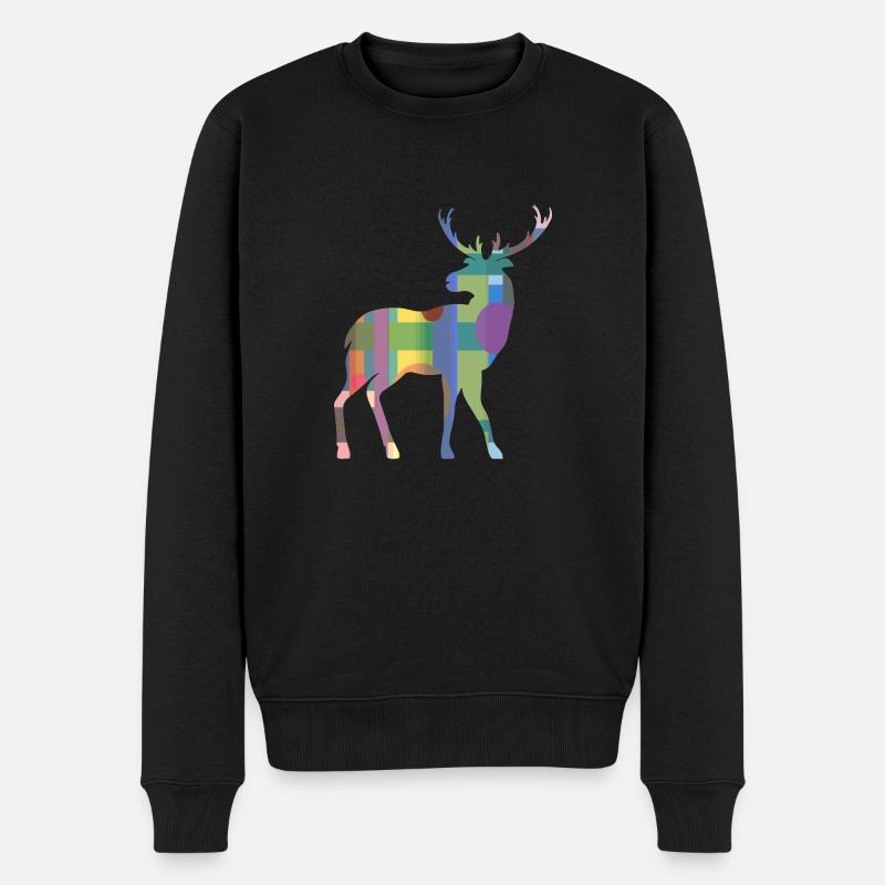 Cerf - Pull Premium bio Homme - noir