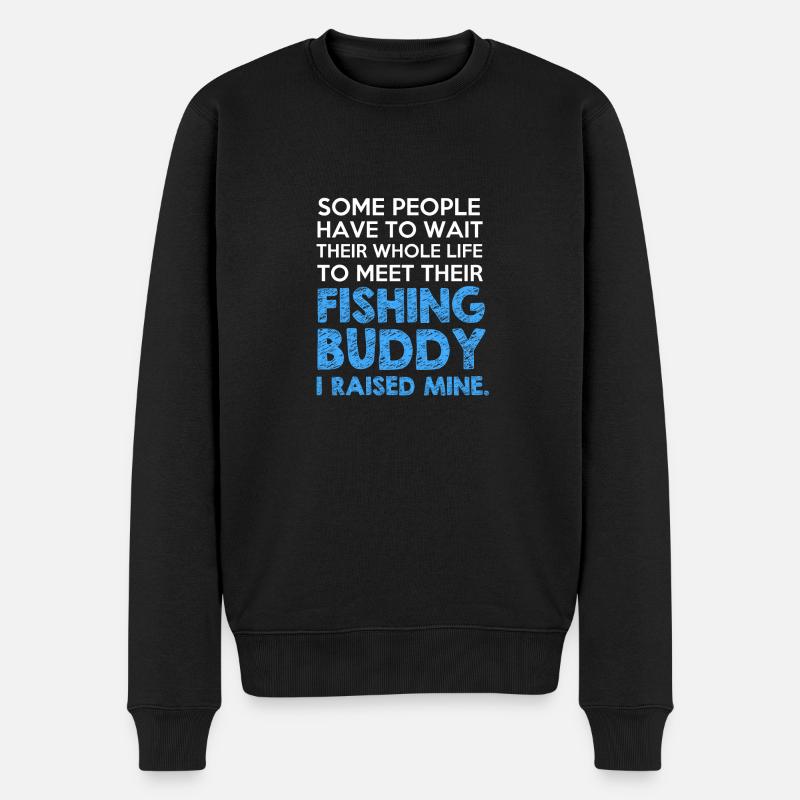 FISHING - Männer Premium Bio Pullover - Schwarz