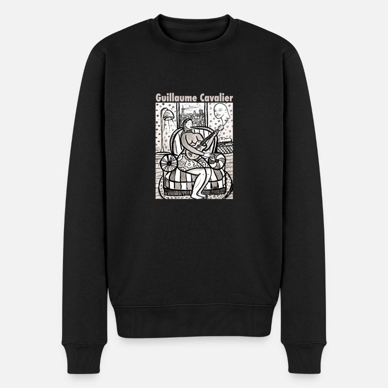 Der Gitarrist v2 - Männer Premium Bio Pullover - Schwarz