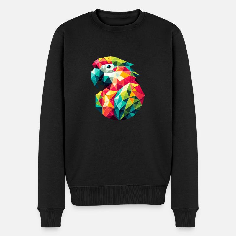 Papagei // parrot - Männer Premium Bio Pullover - Schwarz