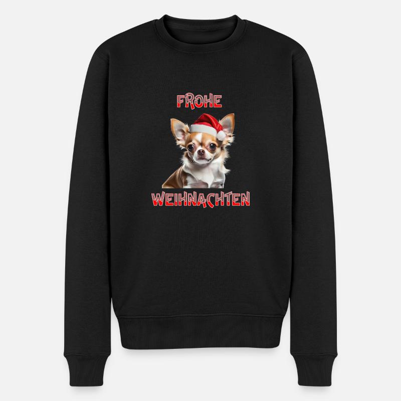 Frohe Weihnachten - Männer Premium Bio Pullover - Schwarz