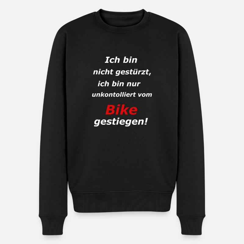 Ich bin nicht gestürzt White - Männer Premium Bio Pullover - Schwarz