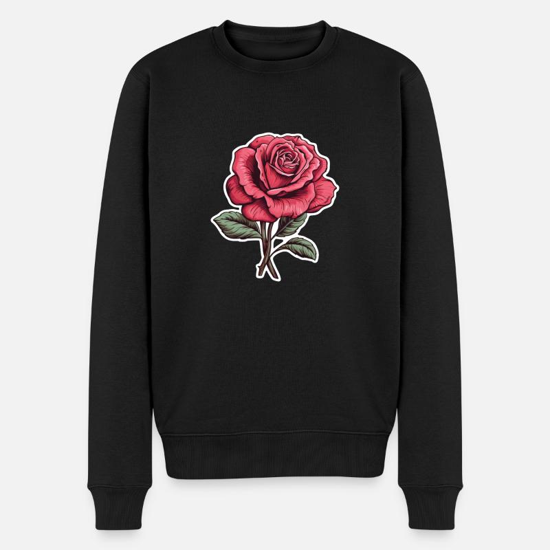 Rose rose - Pull Premium bio Homme - noir