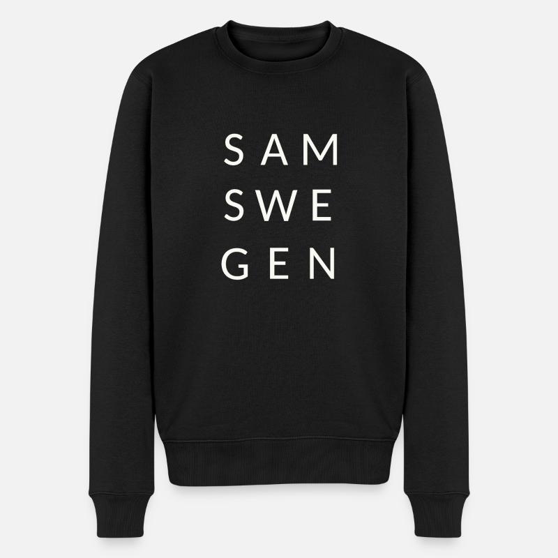 samswegen TRANSPARENTTOP ws ohne nav - Männer Premium Bio Pullover - Schwarz