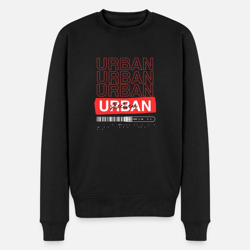 Urban Streetwear Design Spruch - Männer Premium Bio Pullover - Schwarz