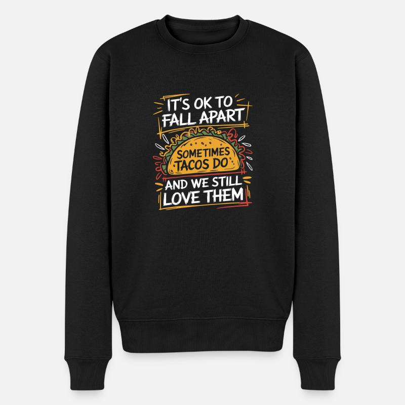 Message d’amour avec humour taco - Pull Premium bio Homme - noir