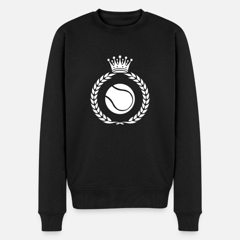 tennis kranz - Männer Premium Bio Pullover - Schwarz