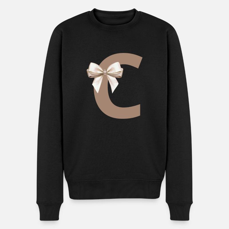 Buchstabe C Knoten - Männer Premium Bio Pullover - Schwarz